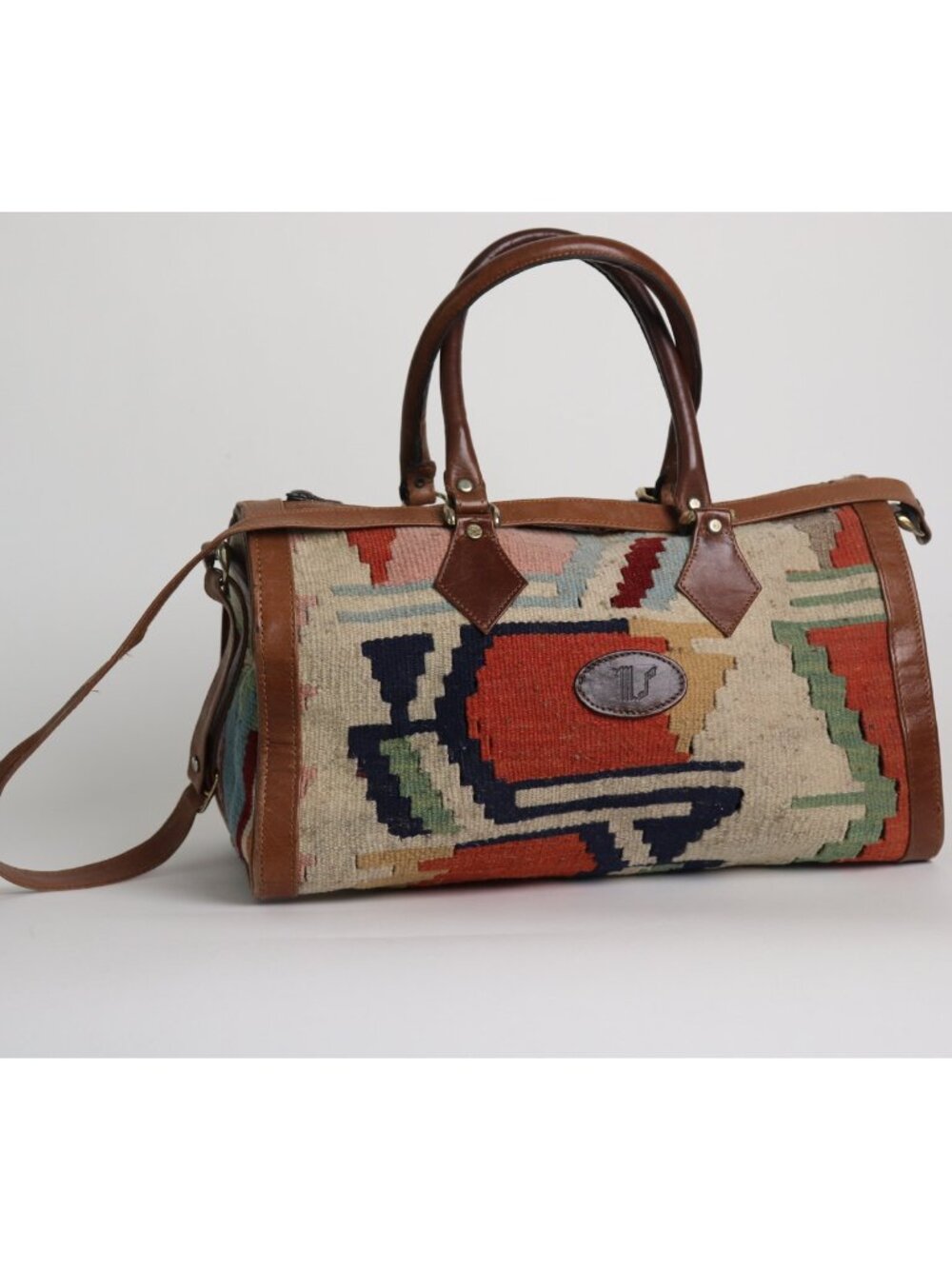 Vintage Kilim Wool Baby Duffel Bag